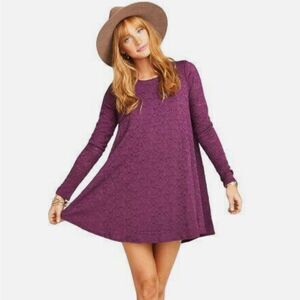 Show Me Your Mumu Tyler Tunic Dress Lace Purple Women’s Small